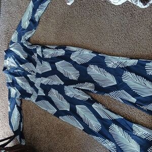 Nice Fashion blue and white jumpsuit size 2XL